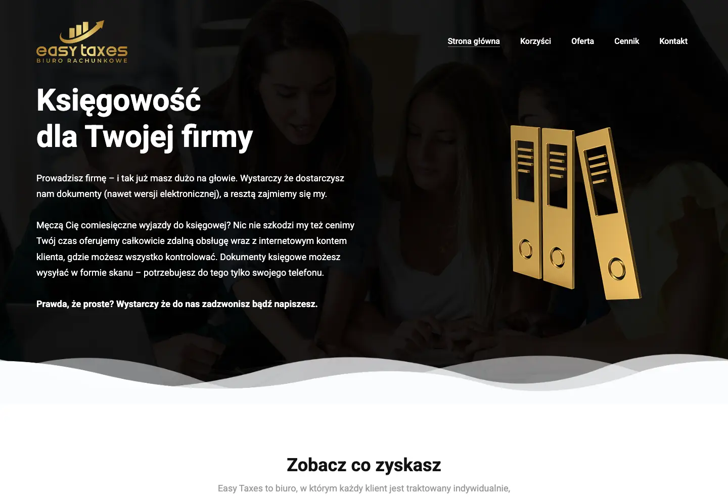 Strona wdrożona dla Easy Taxes